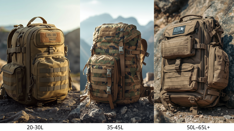 1-day tactical pack vs 3-day assault pack vs extended mission backpack