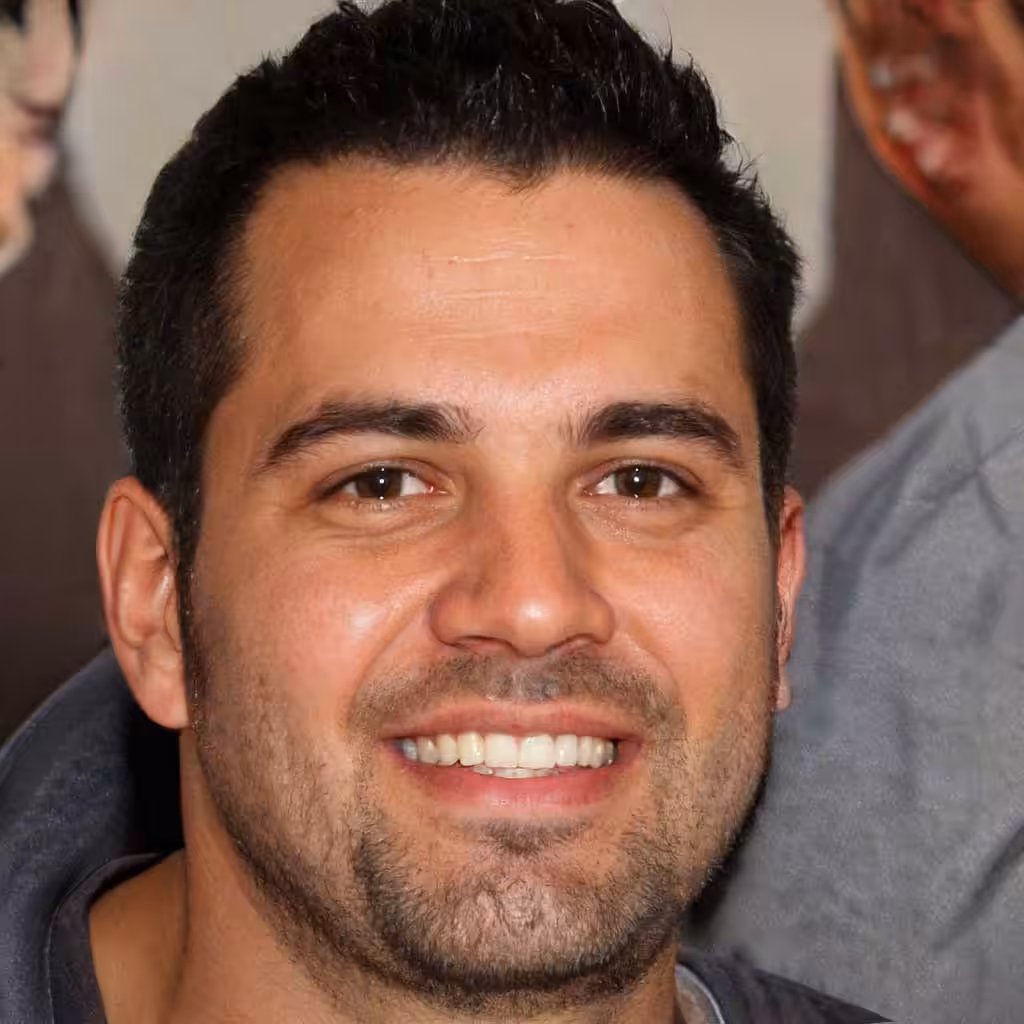 A middle-aged man who loves to laugh.