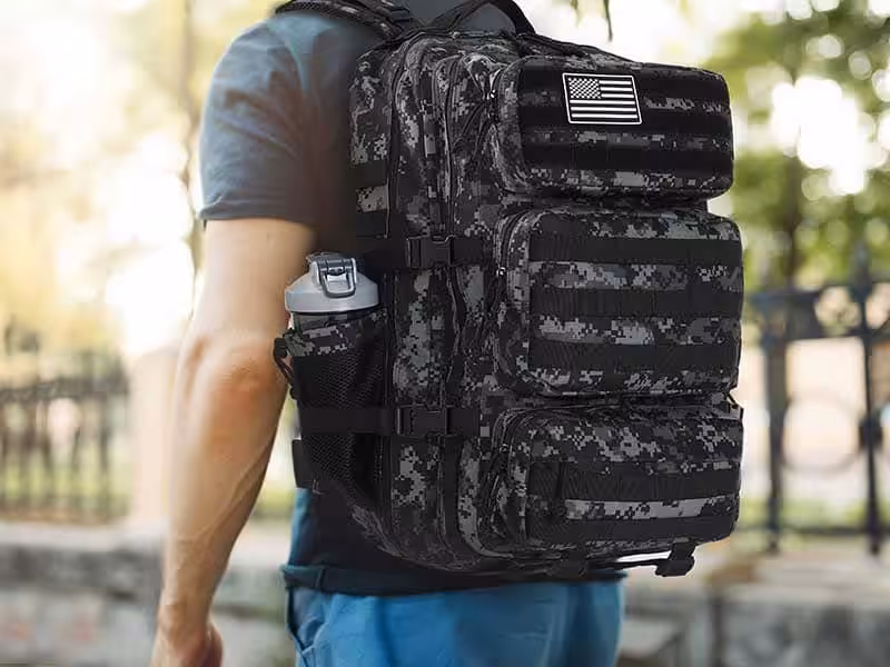 a man carrying a backpack