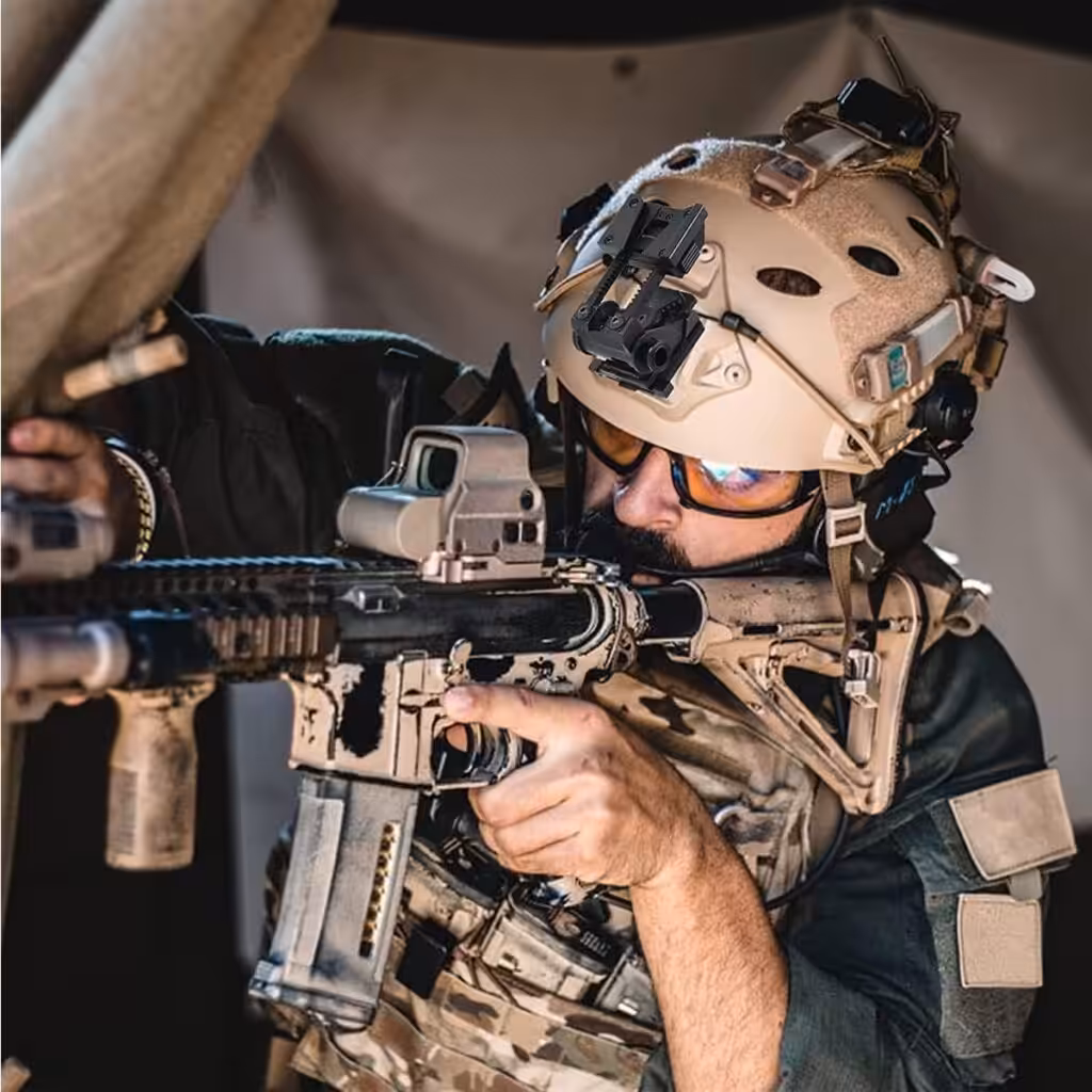 a soldier holding a gun