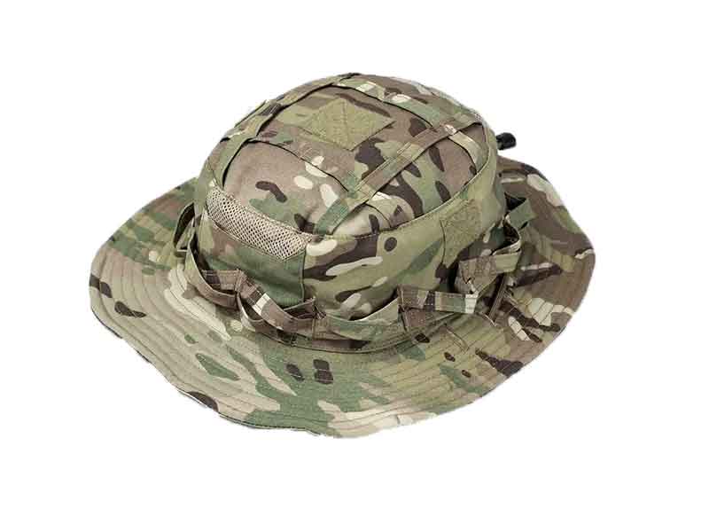 Multicam tactical boonie hat with ventilation mesh and MOLLE webbing