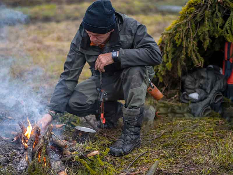 Military survival equipment used for camping, fire starting and outdoor survival activities