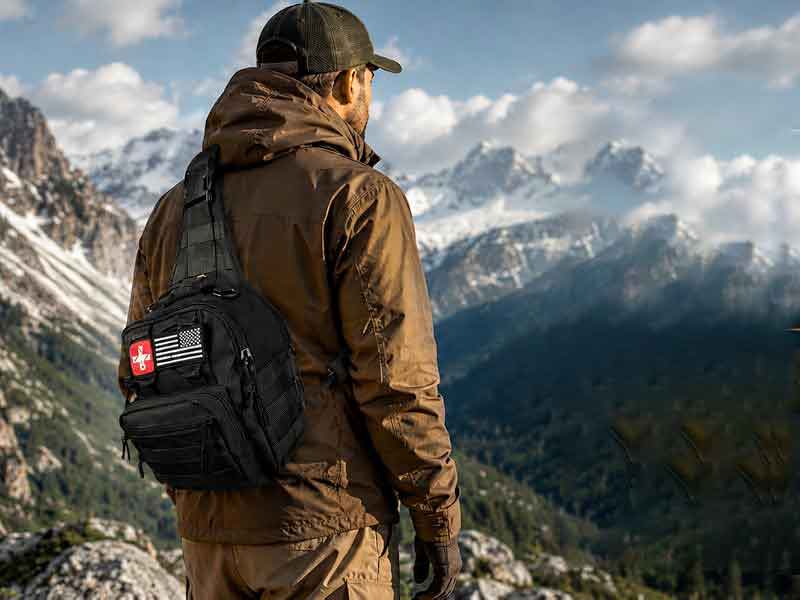 Tactical survival backpack for hiking, mountain exploration and emergency preparedness