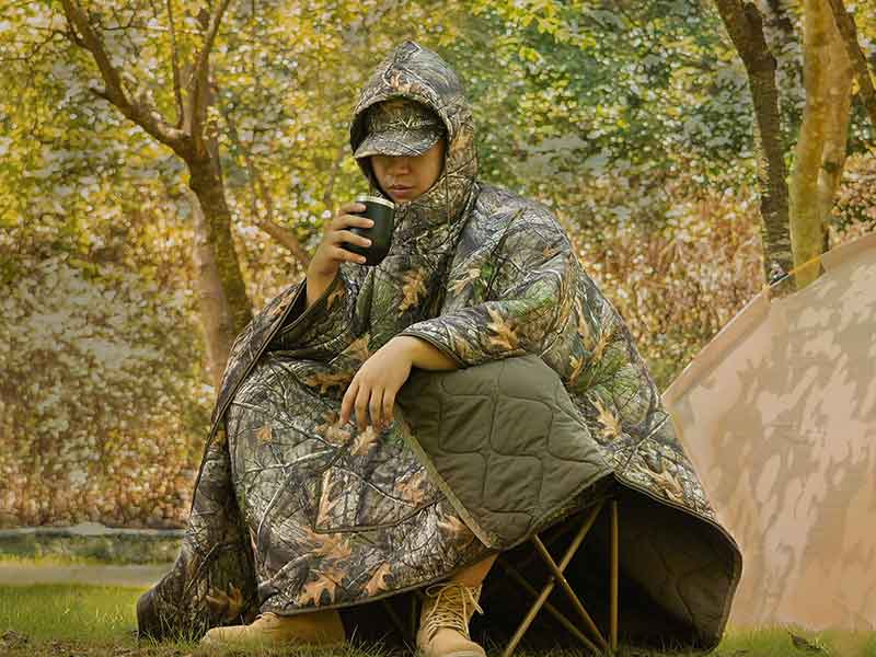 Camouflage Woobie Blanket for Hunting, Camping and Outdoor Activities