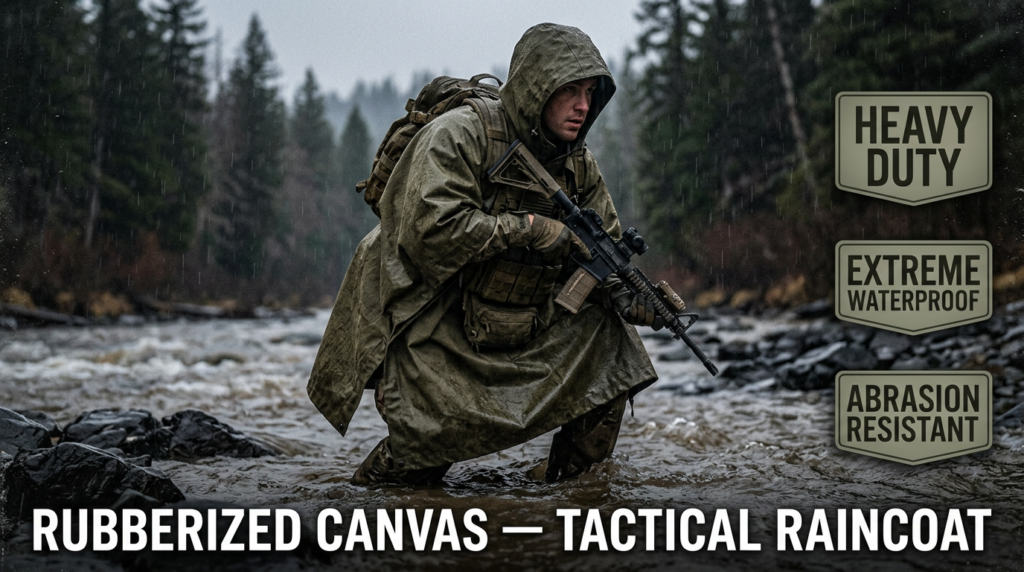 Cold weather military poncho with thermal liner layering system