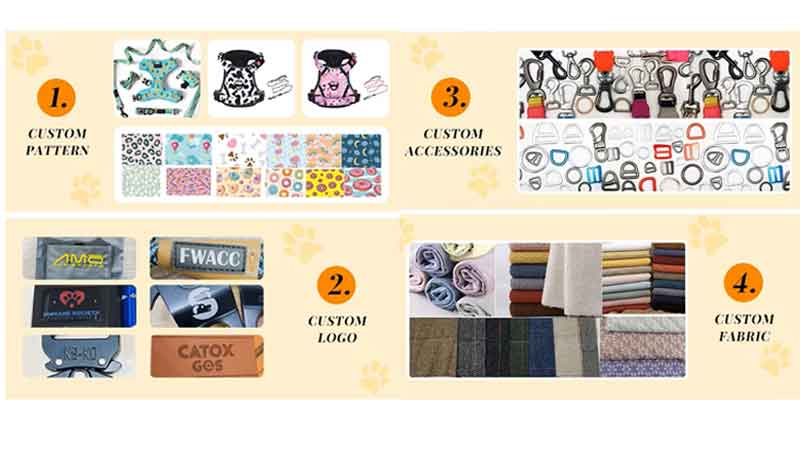 Custom tactical dog belt options including custom patterns, logos, accessories, and fabric choices