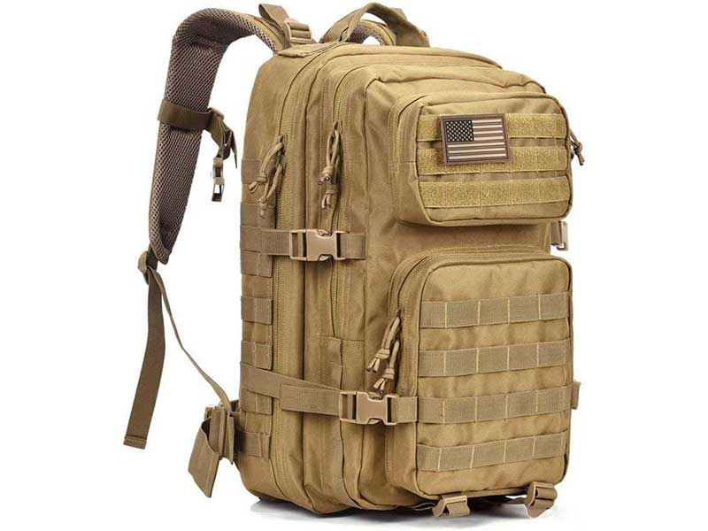 A tactical backpack