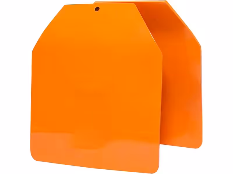 2 orange bulletproof plates