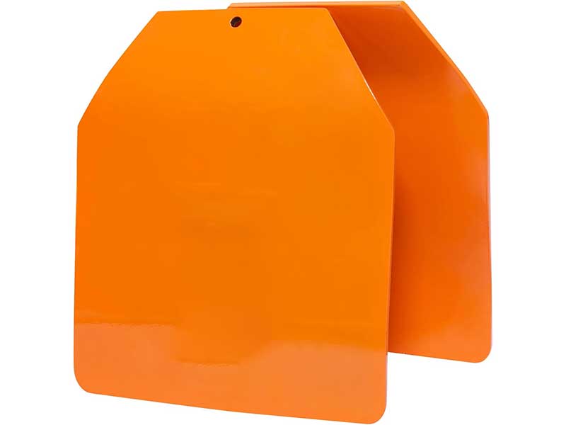 2 orange bulletproof plates