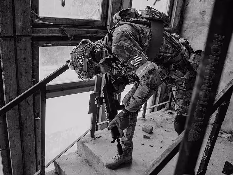 a soldier participating in the battle