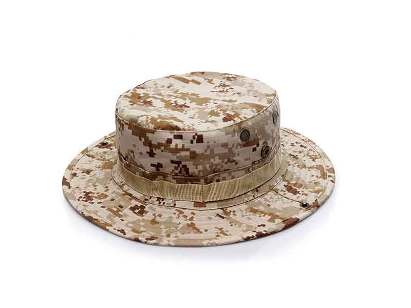 Desert digital camouflage boonie hat with wide brim for tactical use