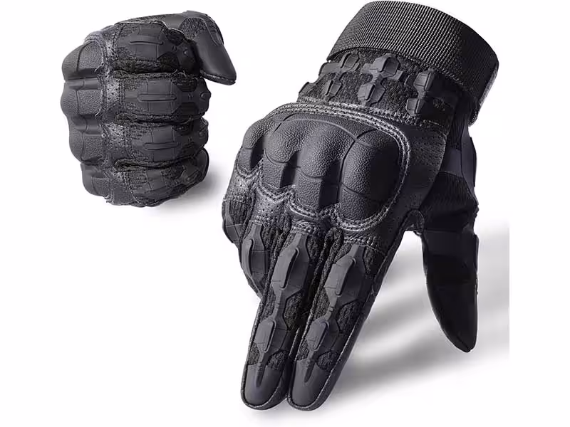 A pair of anti-impact tactical gloves