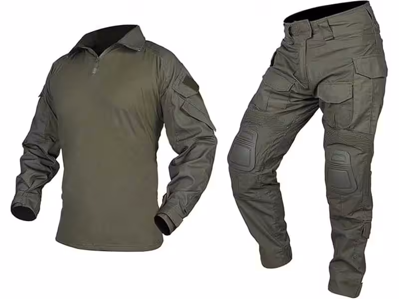 Military green tactical suit