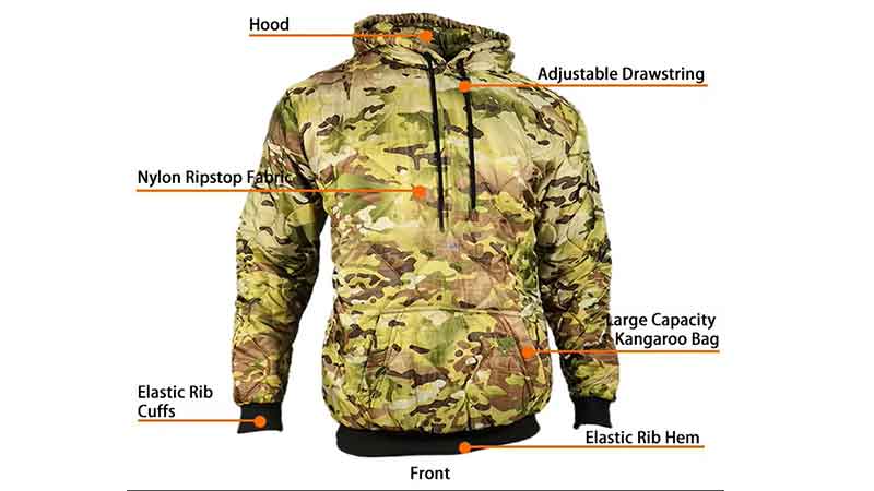Wooby Hoodie fabric GSM and lining details for tactical apparel sourcing